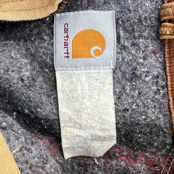 Vintage Union Made Carhartt Detroit Blanket Lined Jacket Workwear 6BLJ 48 Tan - Picture 2 of 16